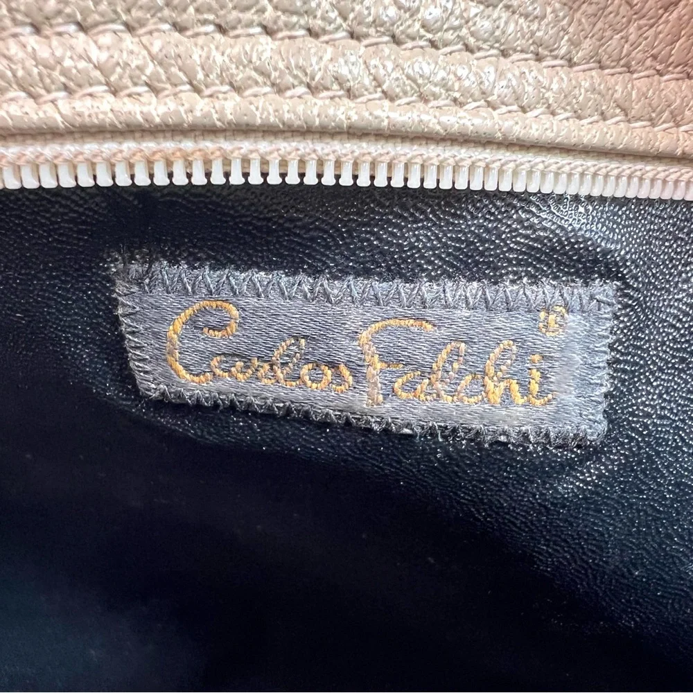 Vintage Carlos Falchi Leather Clutch Bag